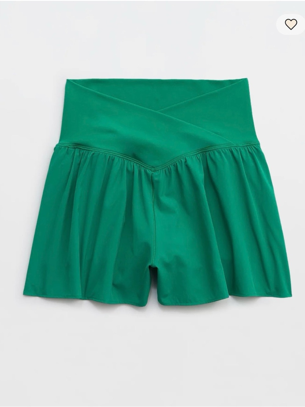 Aerie High-Rise Crossover Flowy Shorts Fresh Teal, size XS, like new!